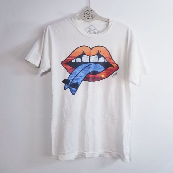 Altru medium Rolling Stones OFFICIAL x surf t-shirt tee top Medium USA bold - Picture 1 of 9